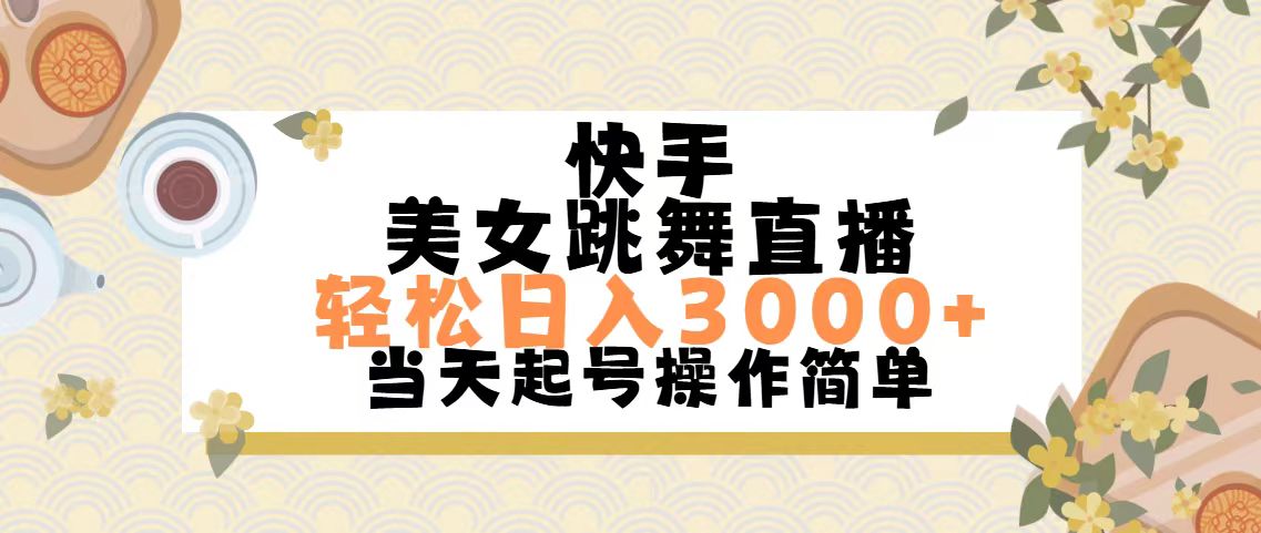 （11565期）快手美女跳舞直播，轻松日入3000+简单无脑-阳明聊项目