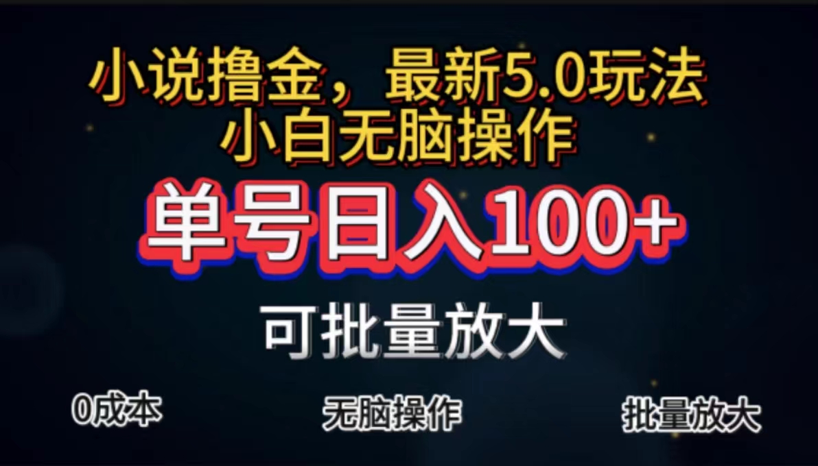 （11651期）全自动小说撸金，单号日入100+小白轻松上手，无脑操作-阳明聊项目