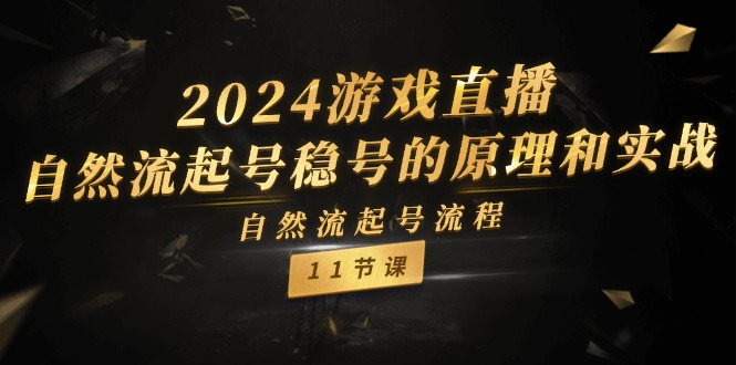 （11653期）2024游戏直播-自然流起号稳号的原理和实战，自然流起号流程（11节）-阳明聊项目