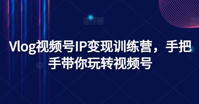 Vlog视频号IP变现训练营，手把手带你玩转视频号-阳明聊项目