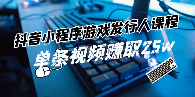 （11765期）抖音小程序-游戏发行人课程：带你玩转游戏任务变现，单条视频赚取25w-阳明聊项目