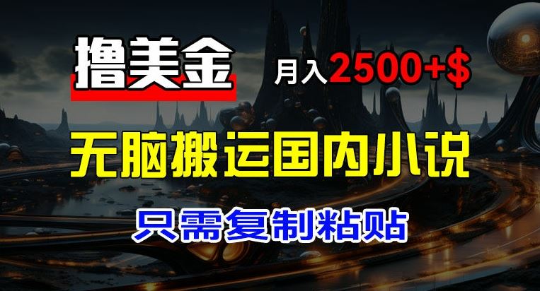 最新撸美金项目，搬运国内小说爽文，只需复制粘贴，稿费月入2500+美金，新手也能快速上手【揭秘】-阳明聊项目