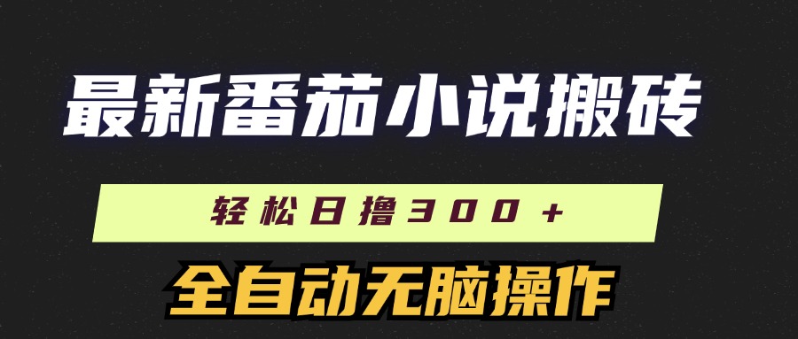 （11904期）最新番茄小说搬砖，日撸300＋！全自动操作，可矩阵放大-阳明聊项目