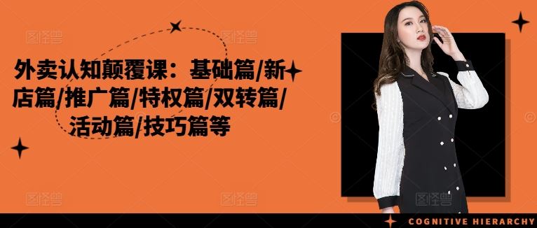 外卖认知颠覆课：基础篇/新店篇/推广篇/特权篇/双转篇/活动篇/技巧篇等-阳明聊项目