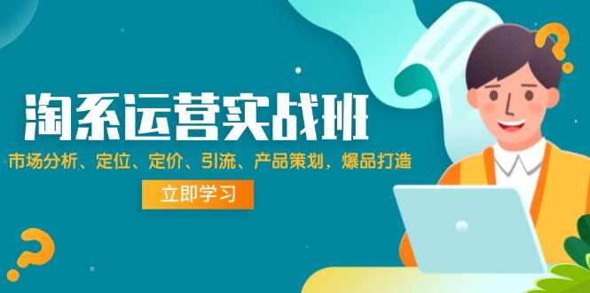 （12186期）淘系运营实战班：市场分析、定位、定价、引流、产品策划，爆品打造-阳明聊项目
