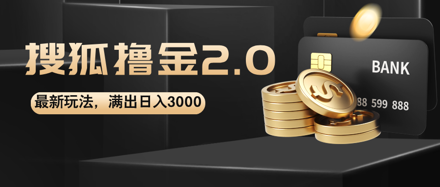 （12212期）搜狐撸金2.0最新玩法，无脑日入3000+，可无限扩大-阳明聊项目