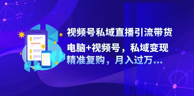 （12249期）视频号私域直播引流带货：电脑+视频号，私域变现，精准复购，月入过万…-阳明聊项目