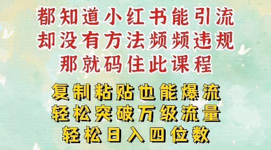 小红书靠复制粘贴一周突破万级流量池干货，以减肥为例，每天稳定引流变现四位数【揭秘】-阳明聊项目
