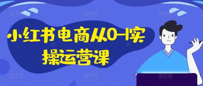 小红书电商从0-1实操运营课，小红书手机实操小红书/IP和私域课/小红书电商电脑实操板块等-阳明聊项目