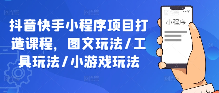 抖音快手小程序项目打造课程，图文玩法/工具玩法/小游戏玩法-阳明聊项目