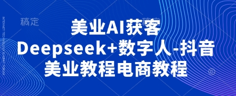 美业AI获客Deepseek+数字人-抖音美业教程电商教程-阳明聊项目