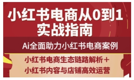 2025小红书电商全链路运营，Ai全面助力小红书电商案例-阳明聊项目