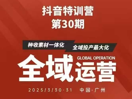 抖音特训营第30期线下培训资料，没有录音视频，正版整理的脑图资料及学员总结核心点-阳明聊项目