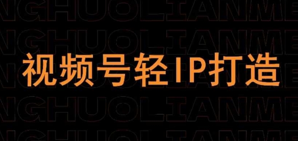 视频号线上课程，视频号轻IP打造-阳明聊项目