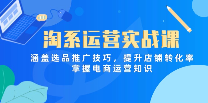 淘系运营实战课，涵盖选品推广技巧，提升店铺转化率，掌握电商运营知识-阳明聊项目