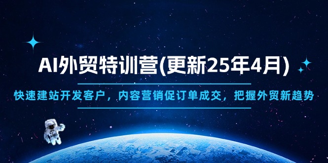 AI外贸特训营(更新25年4月-阳明聊项目
