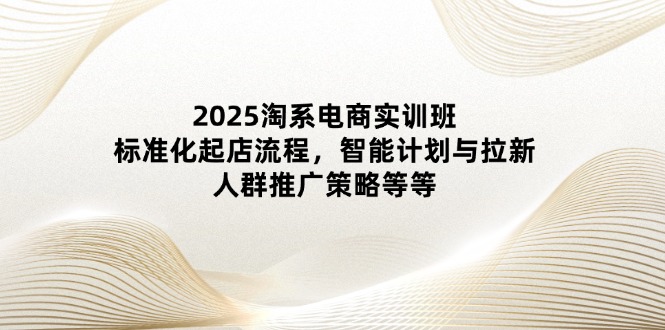 2025淘系电商实训班：标准化起店流程，智能计划与拉新，人群推广策略等等-阳明聊项目
