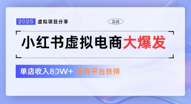 小红书虚拟电商项目，平台大力免费流量扶持，低门槛1拖3玩法-阳明聊项目
