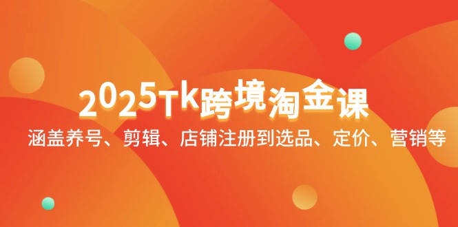 2025Tk跨境淘金课：涵盖养号、剪辑、店铺注册到选品、定价、营销等-阳明聊项目