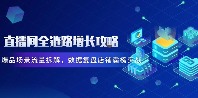 直播间全链路增长攻略，爆品场景流量拆解，数据复盘店铺霸榜实战-阳明聊项目