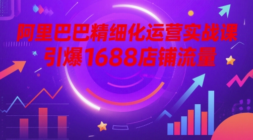 阿里巴巴精细化运营实战课，引爆1688店铺流量-阳明聊项目