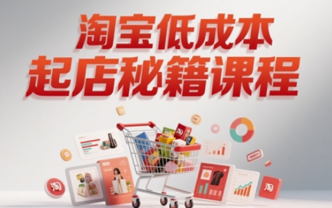 淘宝低成本起店系统课，助你快速起店，实现弯道超车-阳明聊项目