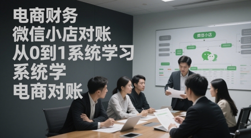 电商财务微信小店对账，从0到1系统学习电商对账-阳明聊项目