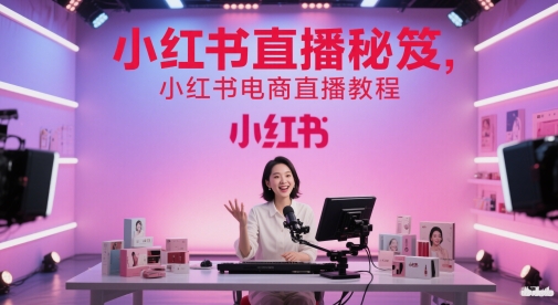 小红书直播秘笈，小红书电商直播教程-阳明聊项目