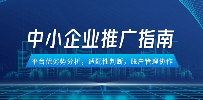 中小企业竞价推广指南，平台优劣势分析，适配性判断，账户管理协作-阳明聊项目