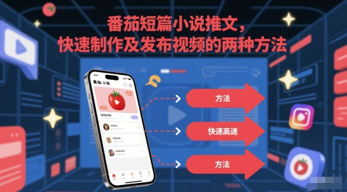 番茄短篇小说推文，快速制作及发布视频的两种方法-阳明聊项目