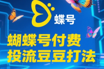 渔财老师·2025蝴蝶号付费投流豆豆打法-阳明聊项目