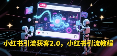 小红书引流获客2.0，小红书引流教程-阳明聊项目