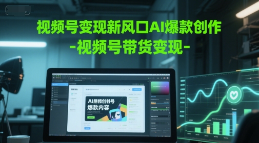 视频号变现新风口AI爆款创作-视频号带货变现-阳明聊项目