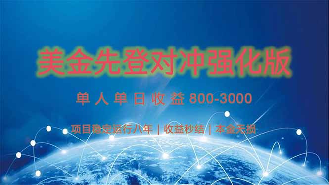 美金先登计划对冲强化版，2025年黑马中最暴力收益日收益1k-4k(可放大…-阳明聊项目