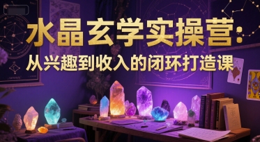 水晶玄学实操营：从兴趣到收入的闭环打造课-阳明聊项目