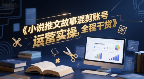 小说推文故事混剪账号运营实操，全程干货-阳明聊项目