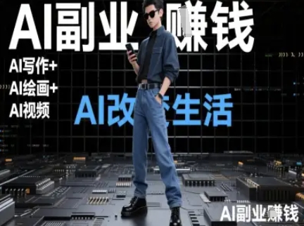 AI改变生活(Ai写作+AI绘画+Ai视频)，AI副业挣钱-阳明聊项目
