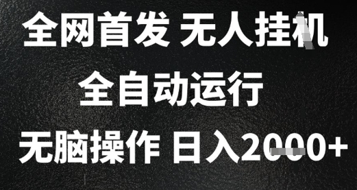 2025首发无人挂G项目，日入2k+，全自动运行，无脑操作，长期稳定 小白可玩【揭秘】-阳明聊项目