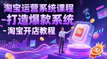 淘宝运营系统课程-打造爆款系统-淘宝开店教程-阳明聊项目