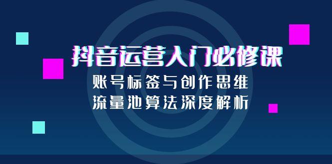 抖音运营入门必修课，账号标签与创作思维，流量池算法深度解析-阳明聊项目