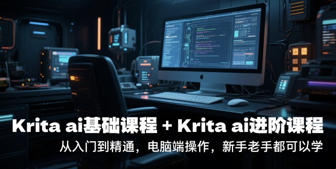 krita ai基础课程+Krita ai进阶课程，从入门到精通，电脑端操作，新手老手都可以学-阳明聊项目