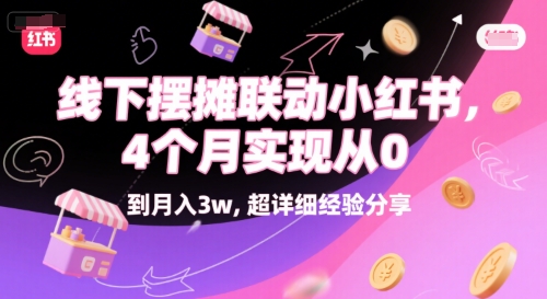 线下摆摊联动小红书，4 个月实现从 0 到月入3w，超详细经验分享-阳明聊项目