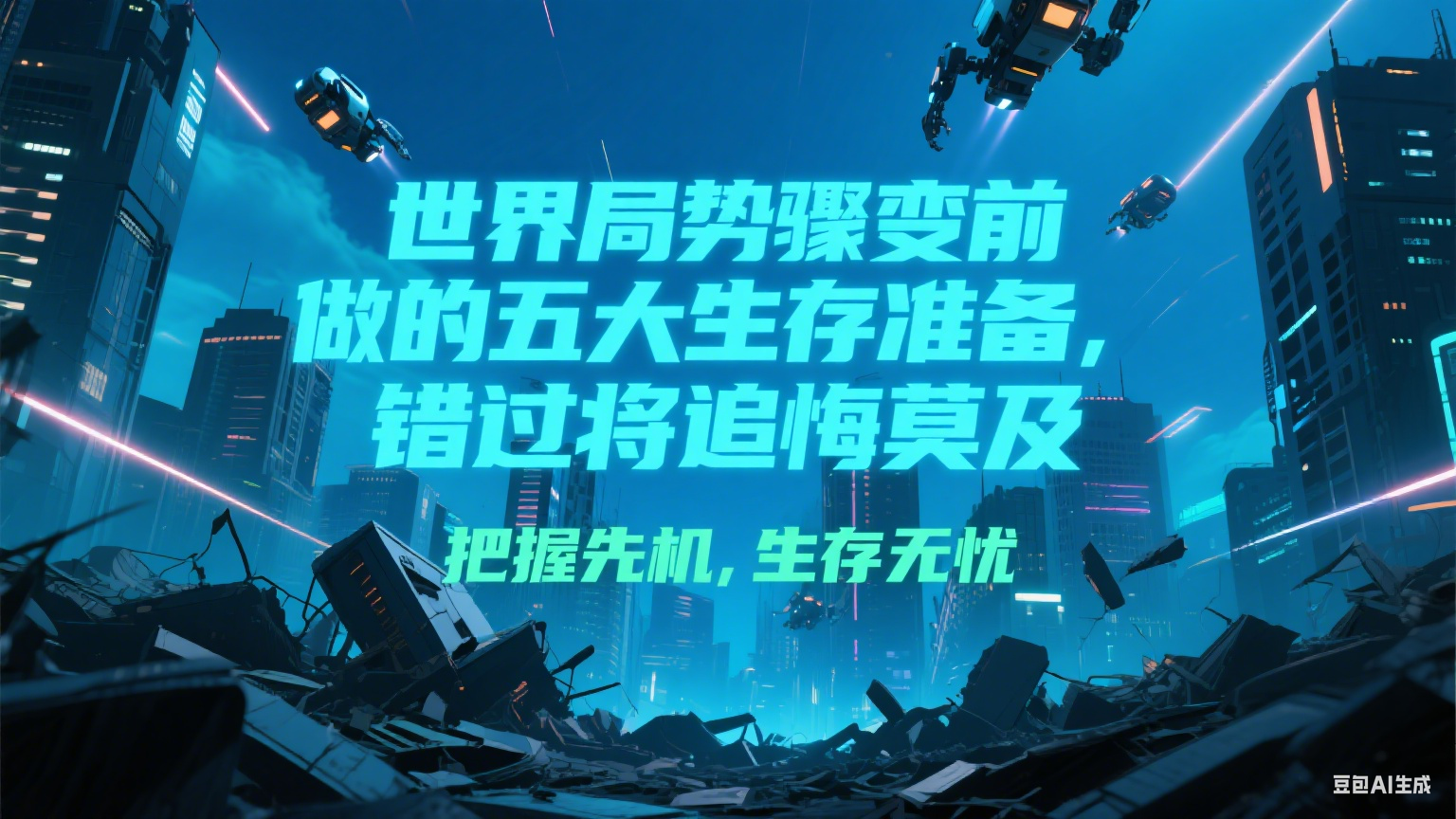 付费文章《世界局势骤变前必做的五大生存准备，错过将追悔莫及》-阳明聊项目