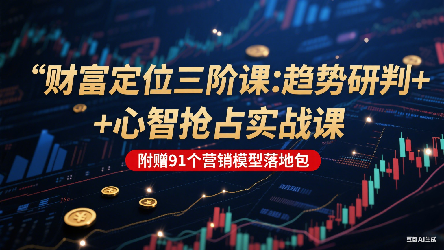 财富定位三阶：趋势研判 + 心智抢占实战课，附赠91个营销模型落地包-阳明聊项目