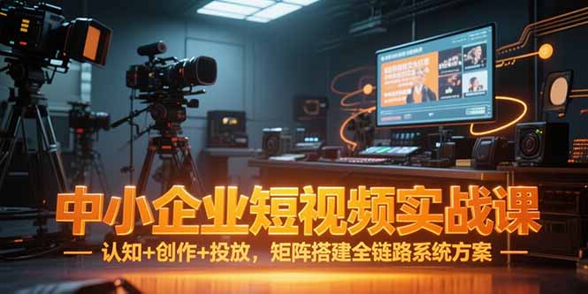 中小企业短视频实战课，认知+创作+投放，矩阵搭建全链路系统方案-阳明聊项目