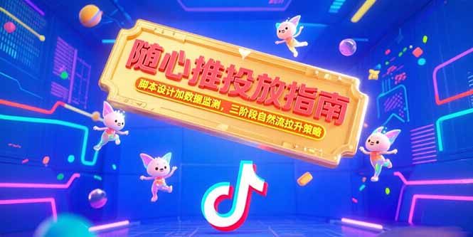 随心推投放指南，脚本设计加数据监测，三阶段自然流拉升策略-阳明聊项目