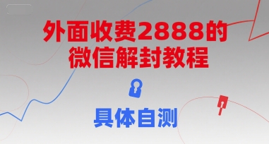 外面收费2888的微信解封教程，具体自测-阳明聊项目