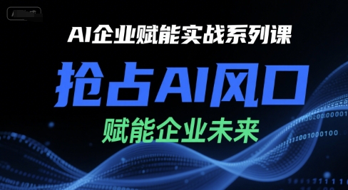 AI企业赋能实战系列课，抢占AI风口，赋能企业未来-阳明聊项目