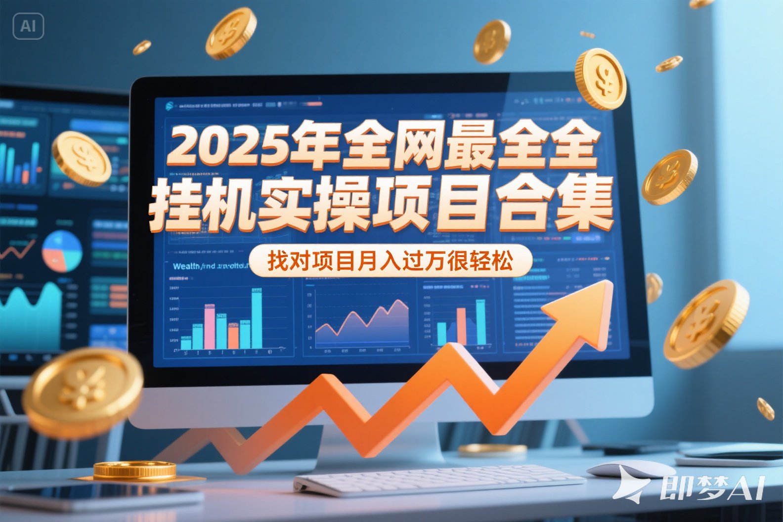 2025年挂机实操项目实操演练，挂机类型，AI直播类型，轻资产创业类型…-阳明聊项目