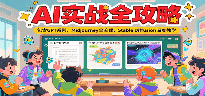 AI实战全攻略，包含GPT系列、Midjourney全流程、Stable Diffusion深度教学-阳明聊项目